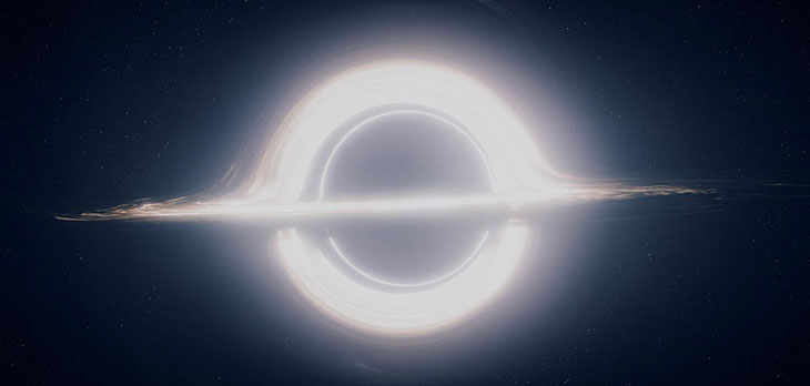 The movie "Interstellar" features a huge black hole, named Gargantua,